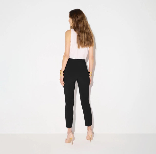 Trousers in double layer stretch crêpe