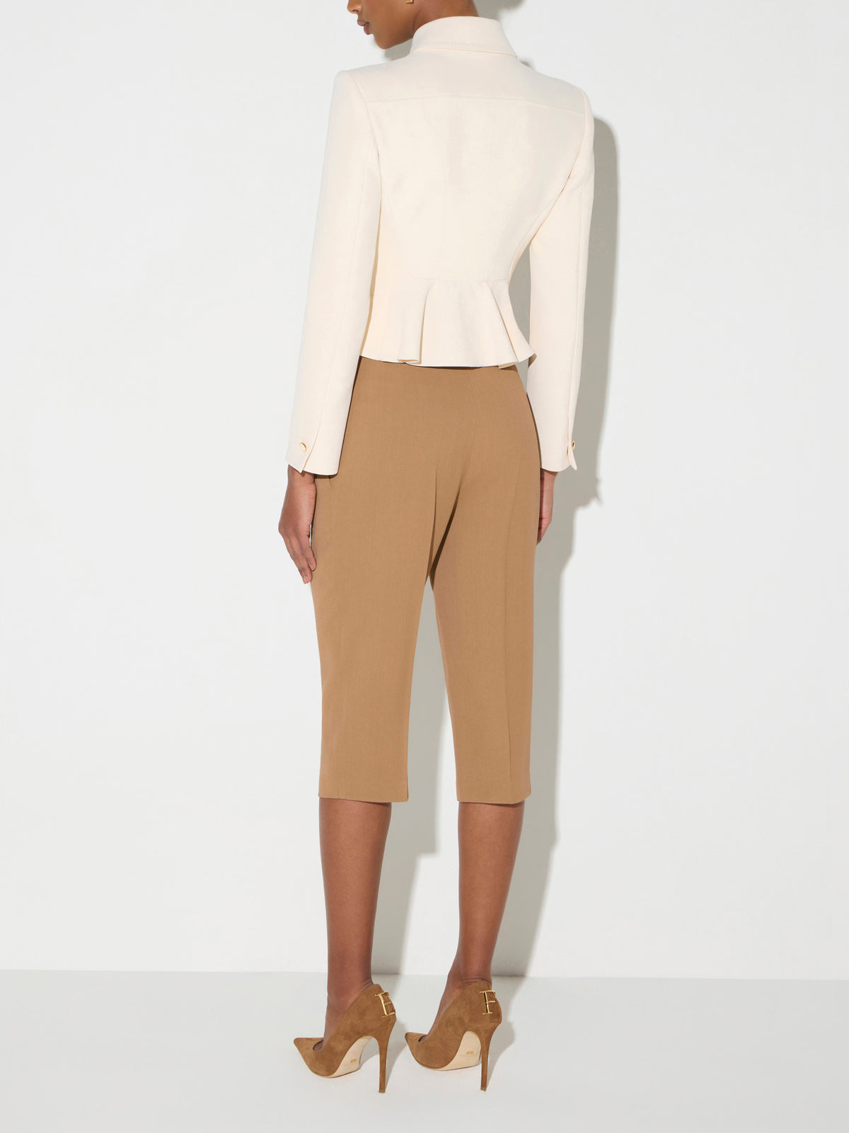 Flowing gabardine trousers