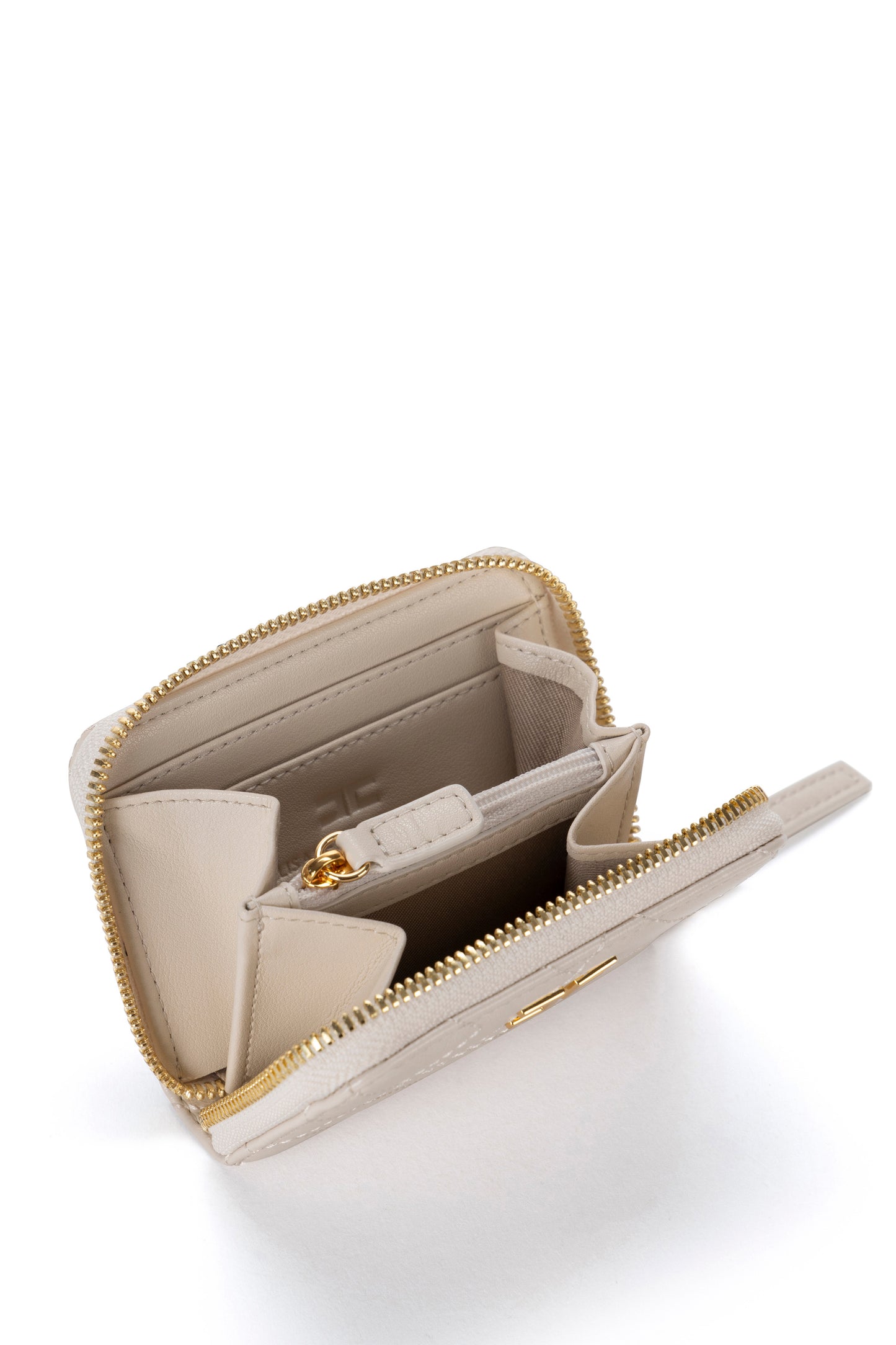 Wallet with zip and logo