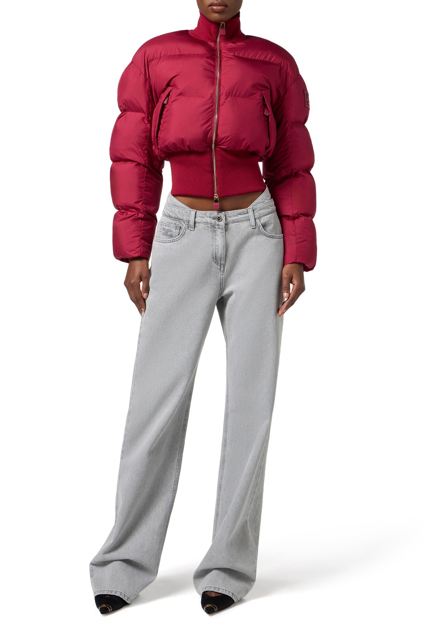 Down jacket in technical fabric