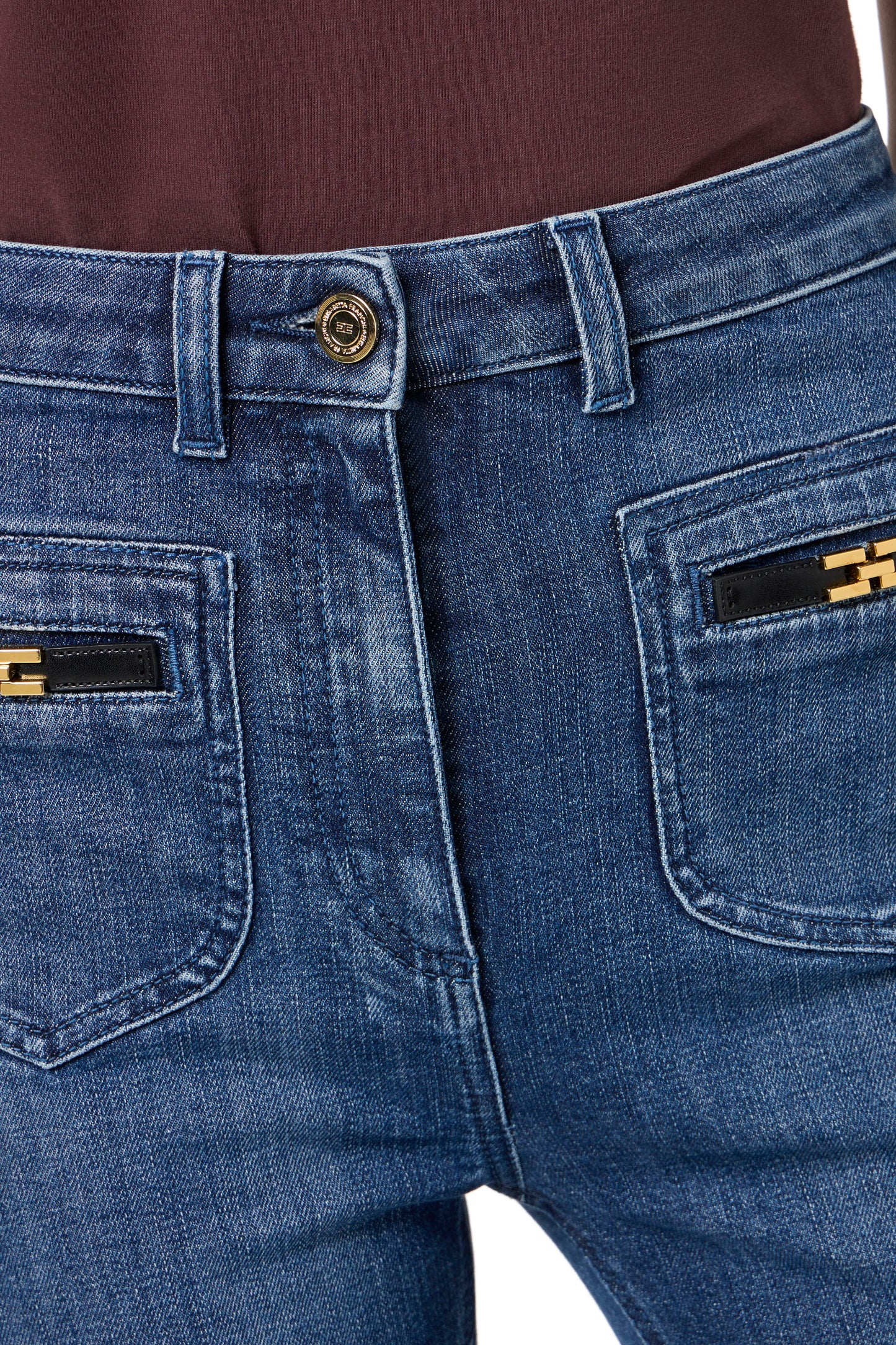 Jeans with jewel logo