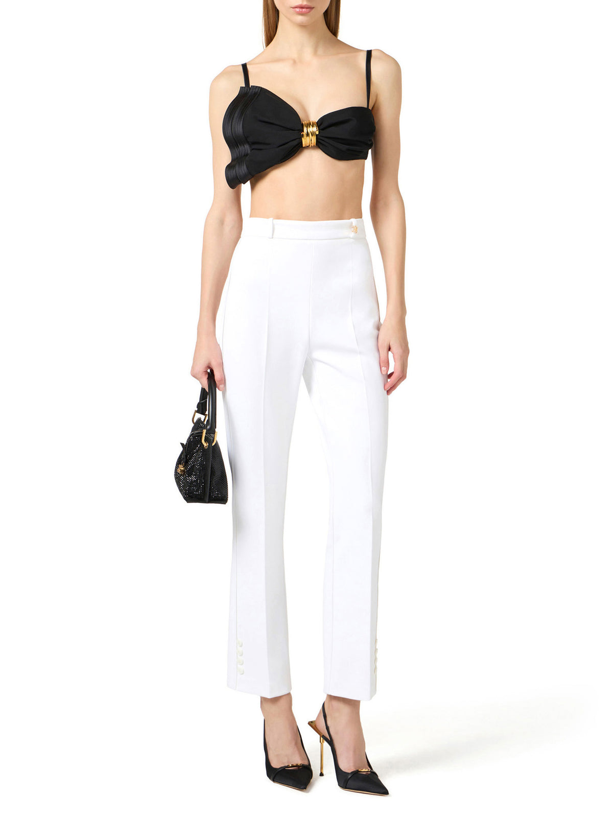 Bra in satin and tulle