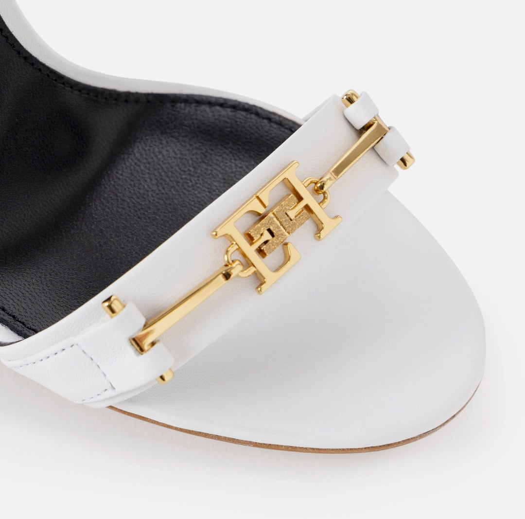 Leather sandals with horsebit