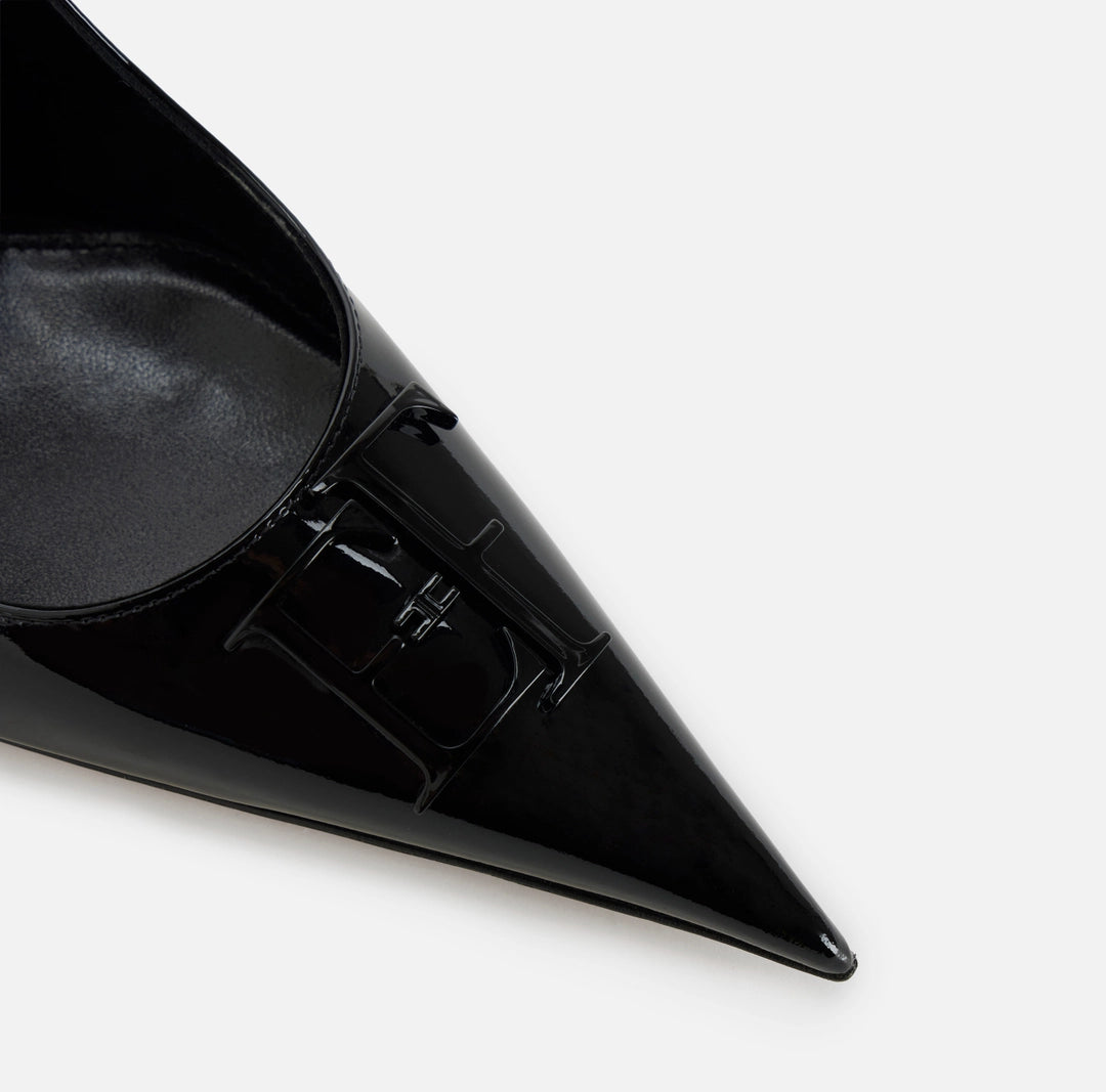 Patent leather pumps
