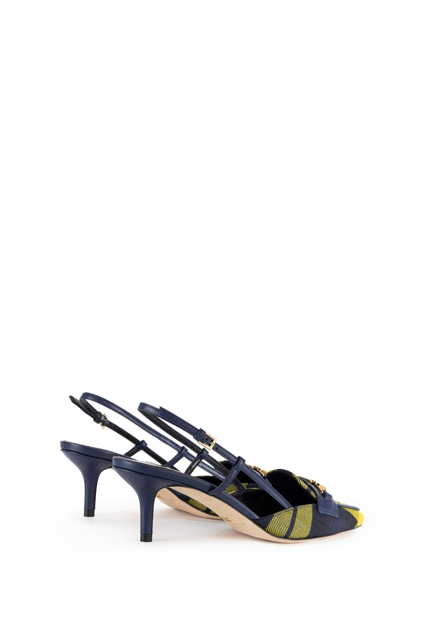 Tartan slingback shoes