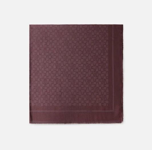 Scarf with logo pattern