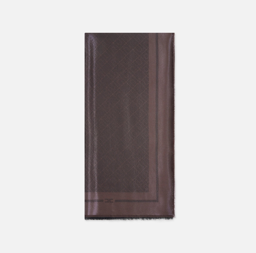 Scarf with logo pattern
