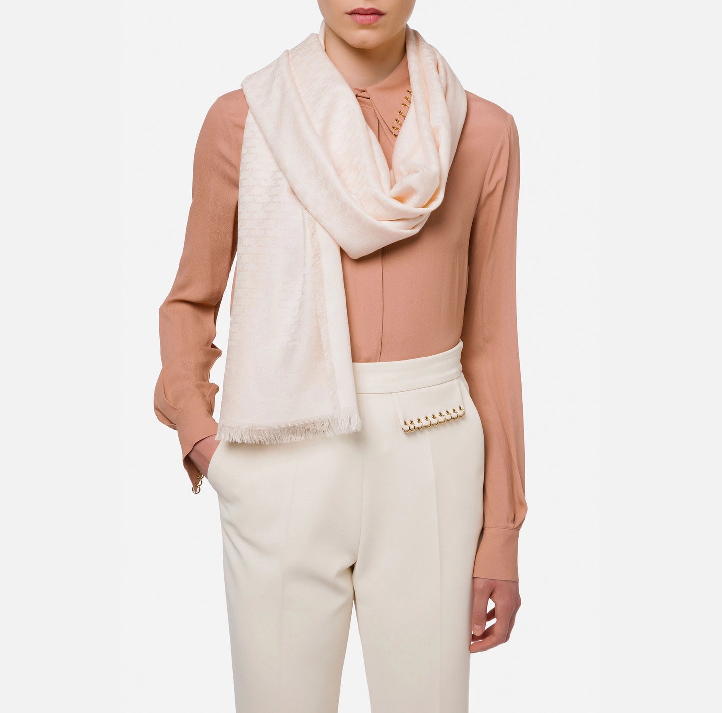 Pashmina With Logo Print