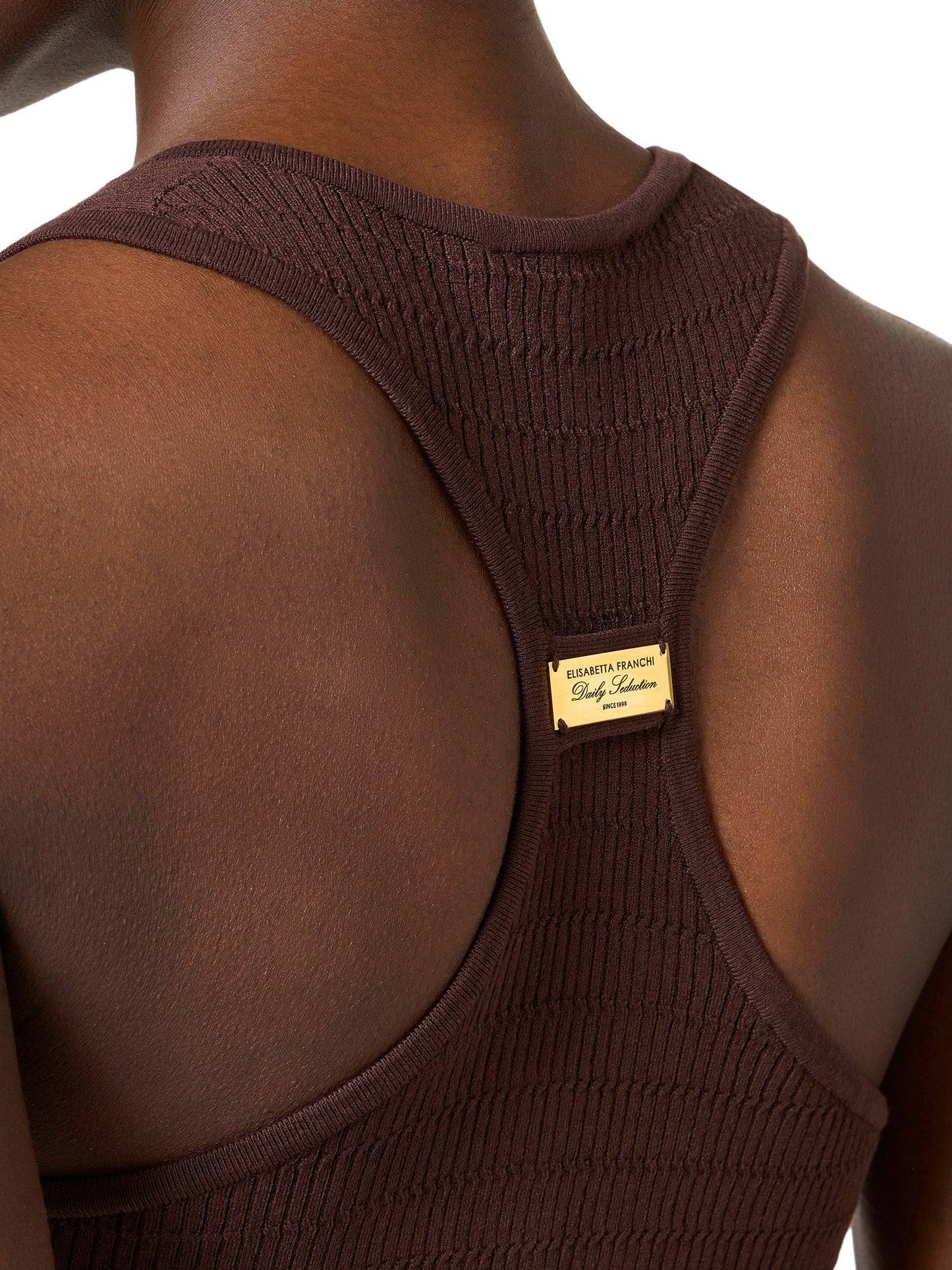 Micro-braided knit top