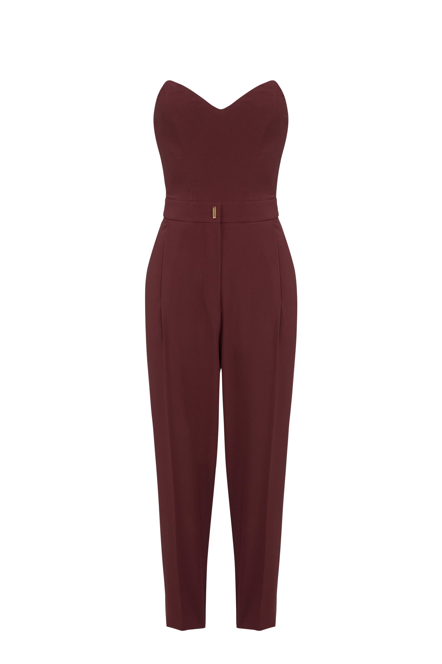 Jumpsuit in stretch crêpe fabric with bustier top