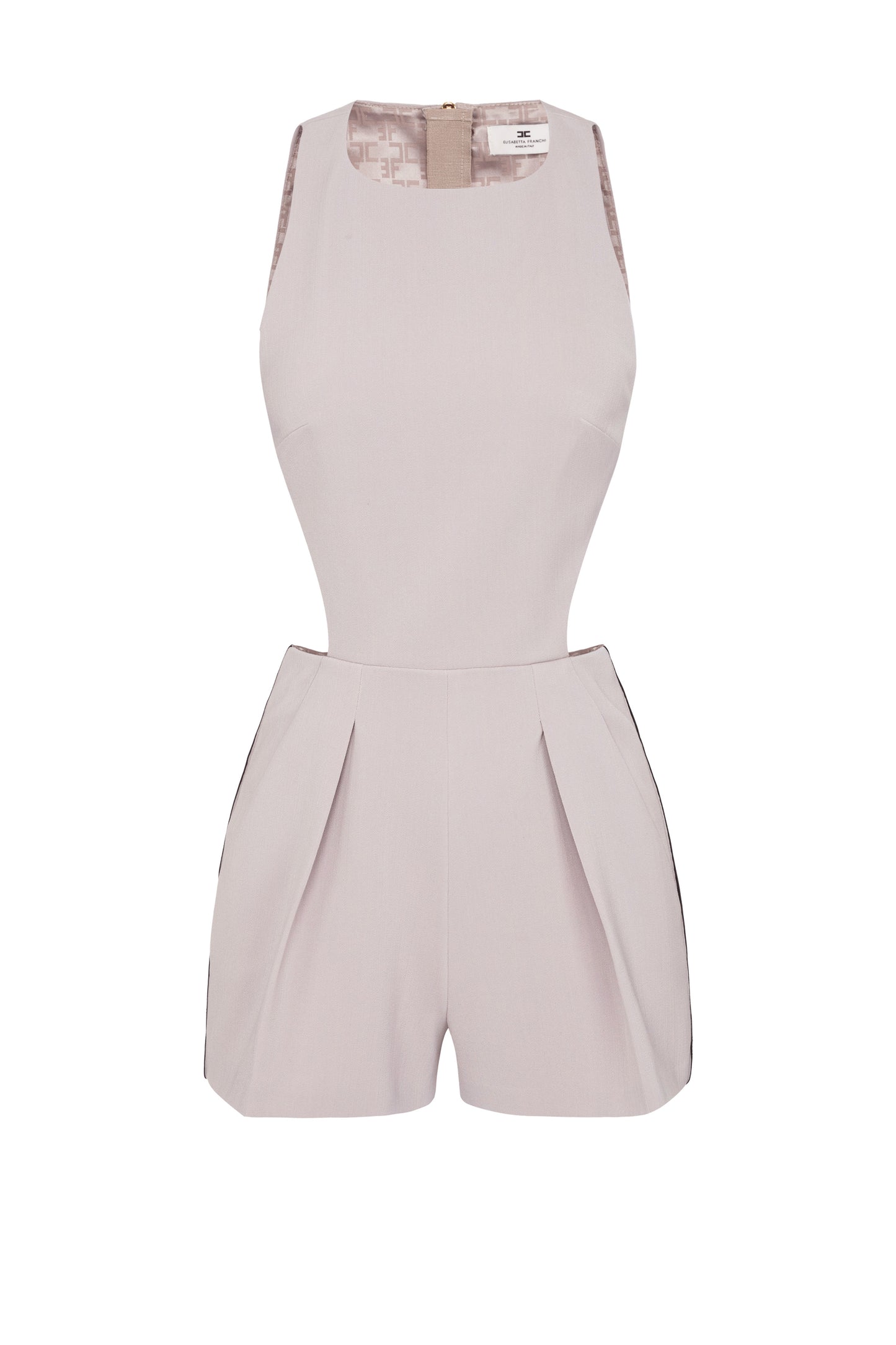 Cool wool romper suit with logoed elastic band