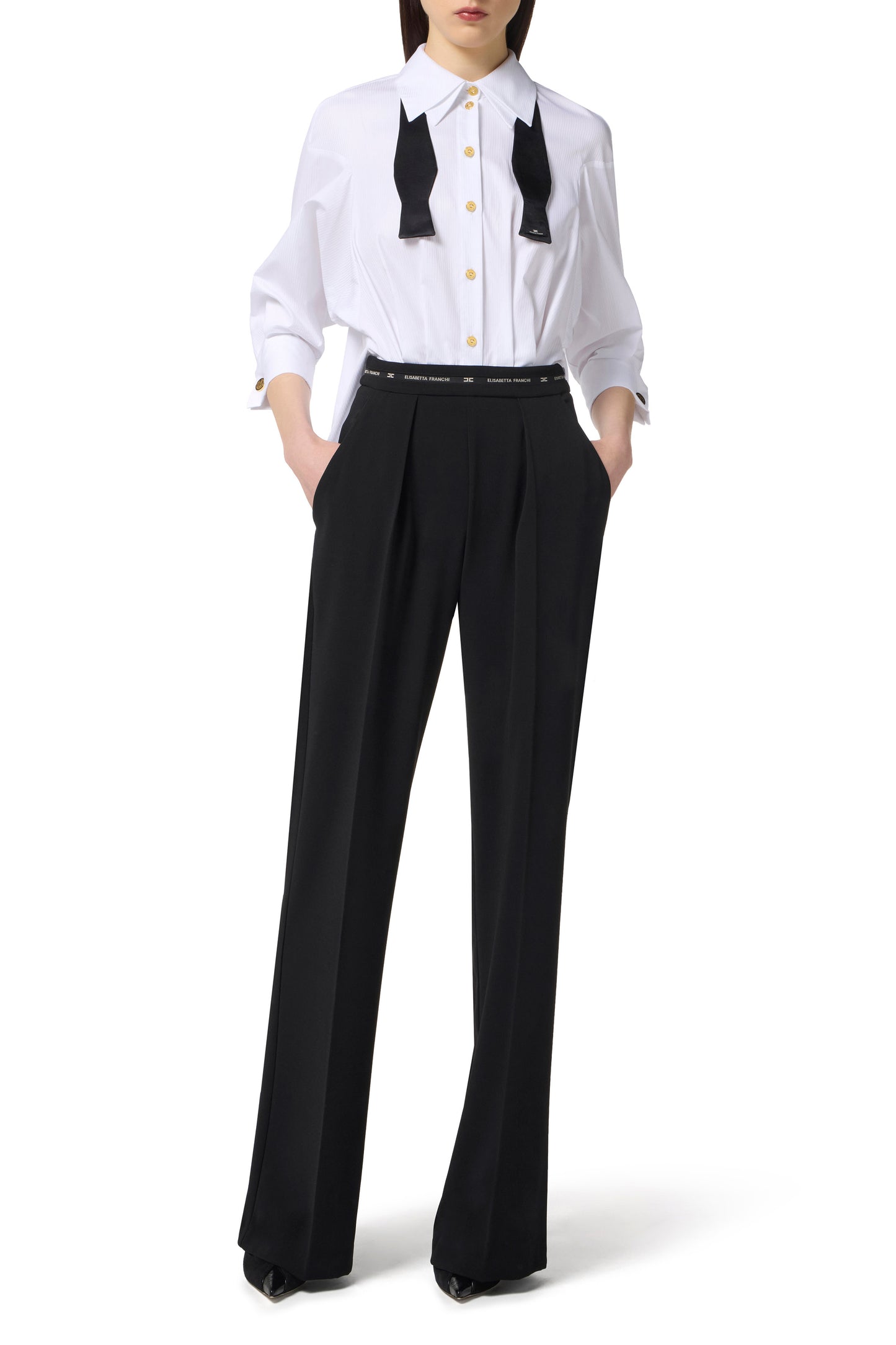 Lightweight crêpe and poplin jumpsuit