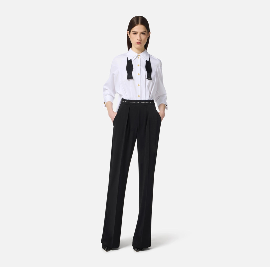 Lightweight crêpe and poplin jumpsuit