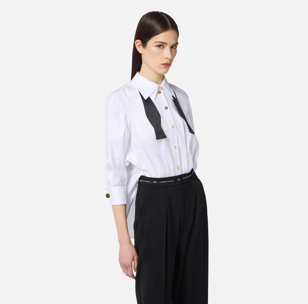 Lightweight crêpe and poplin jumpsuit