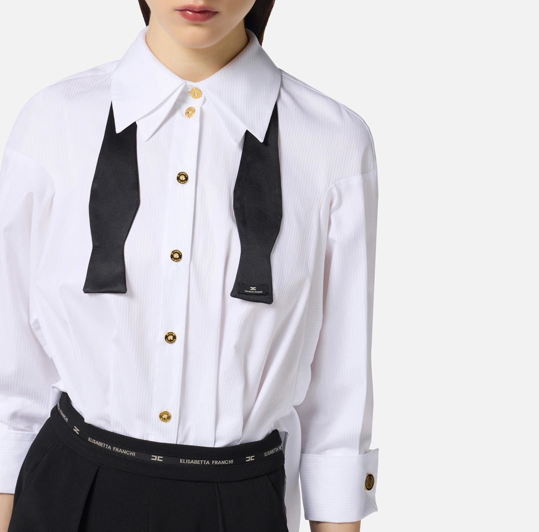 Lightweight crêpe and poplin jumpsuit