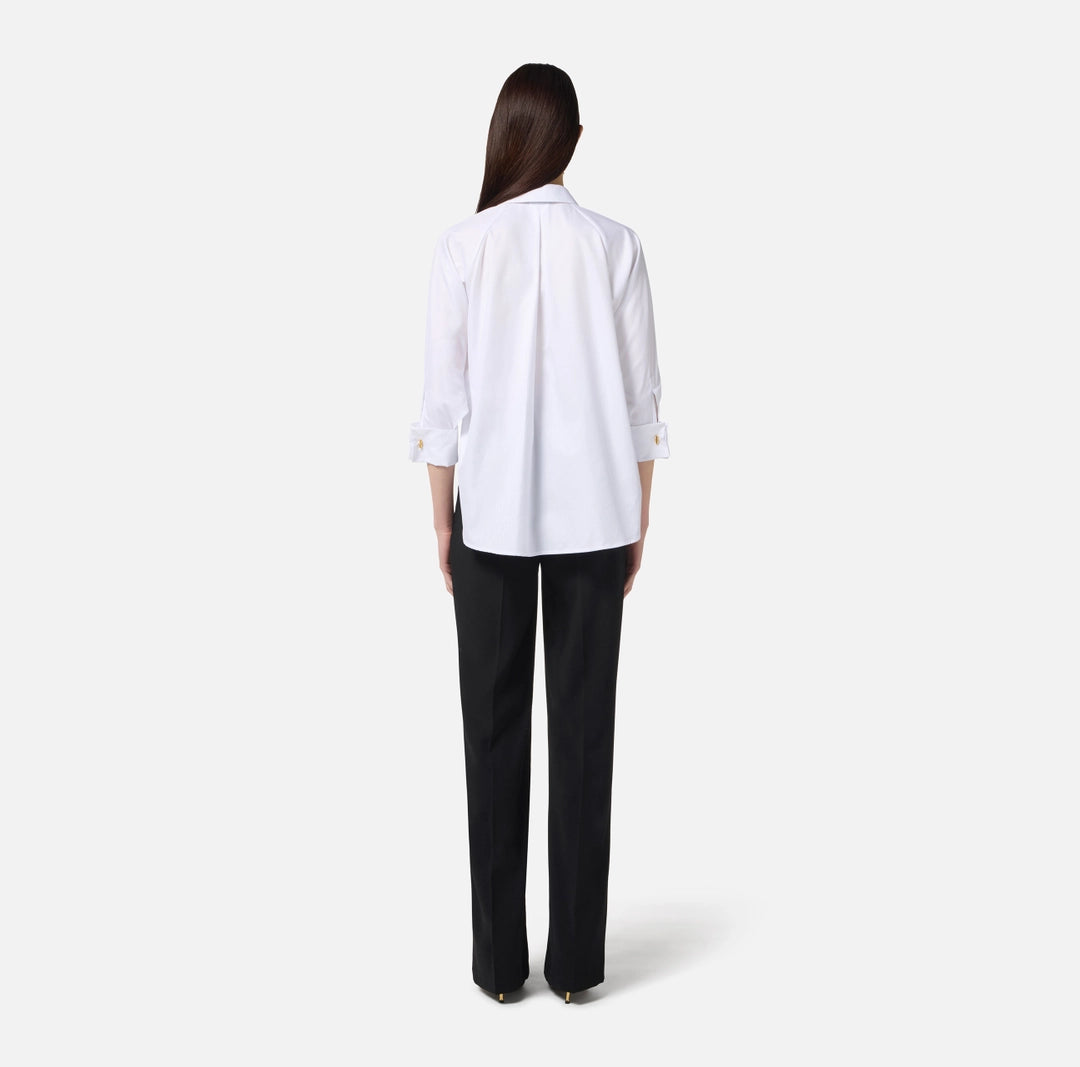 Lightweight crêpe and poplin jumpsuit