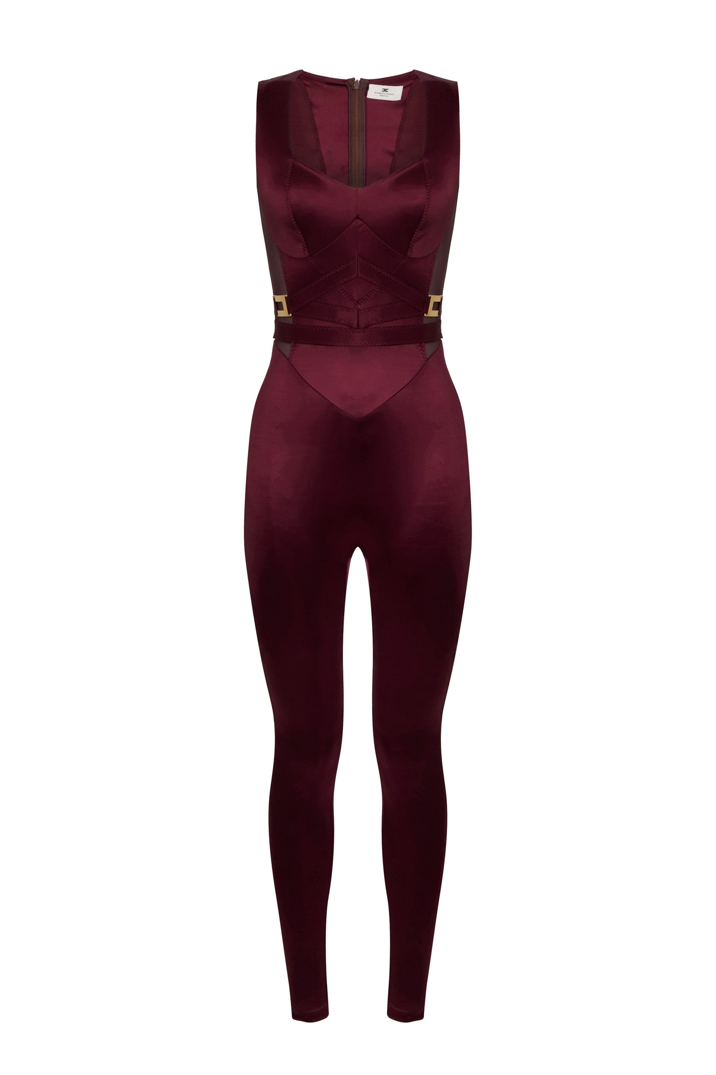 Lycra jumpsuit with jewel logo
