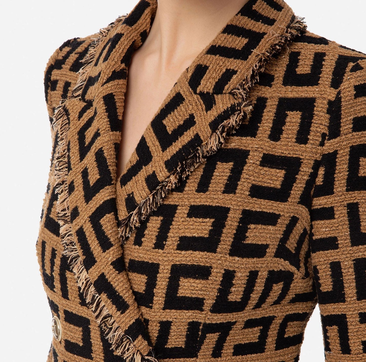 Coat dress in jacquard tweed