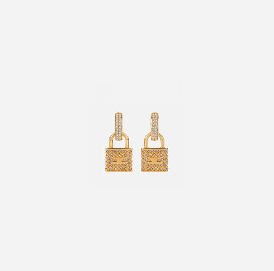 Pair of padlock earrings