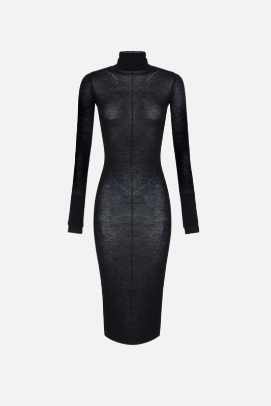 Knit openwork dress