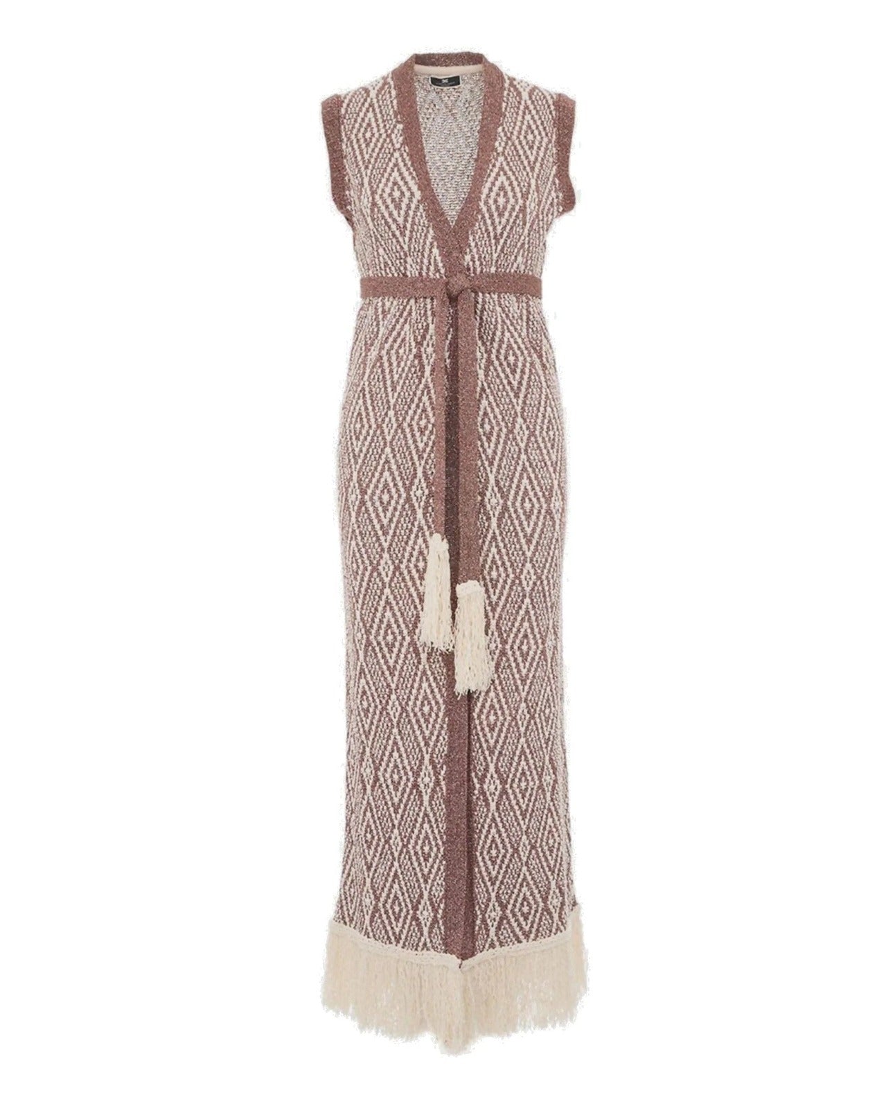 Elisabetta Franchi Long Knitted Vest