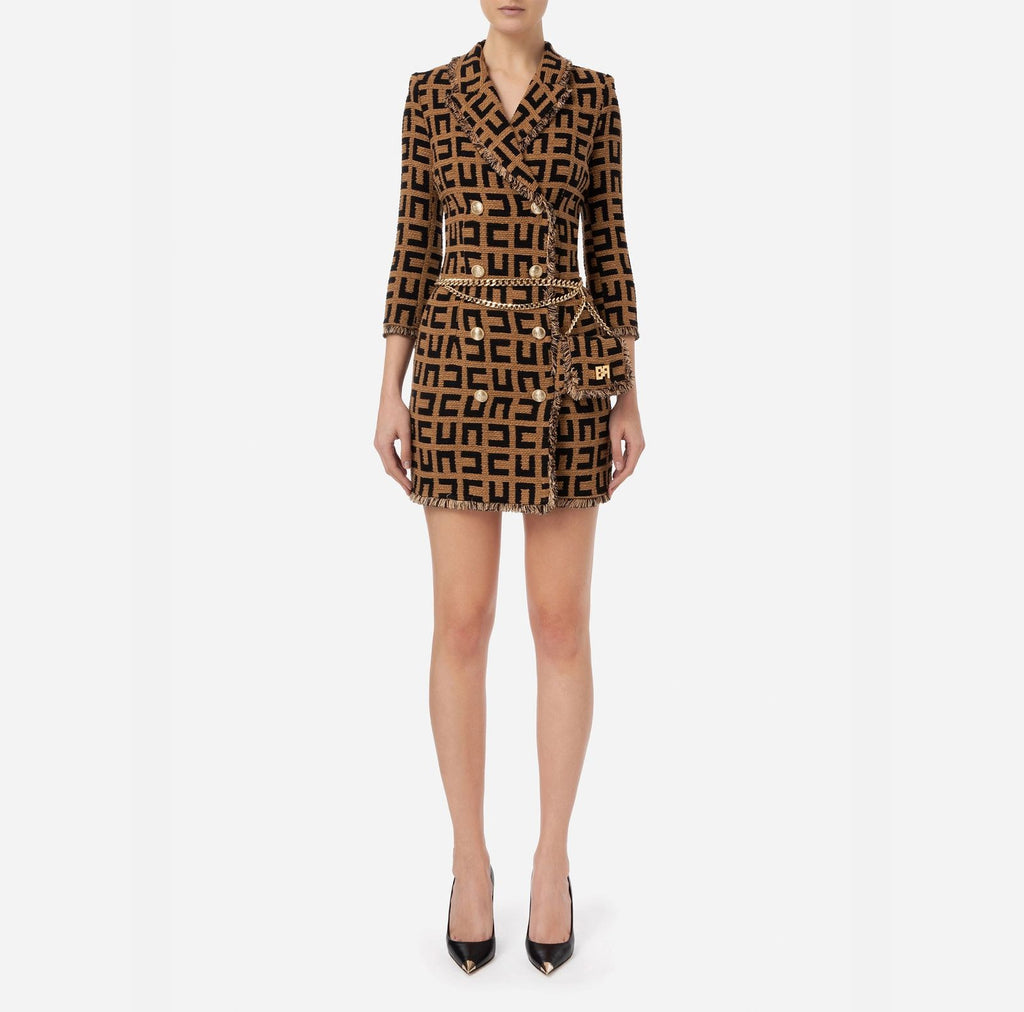 Coat dress in jacquard tweed | LAST PIECE: 40