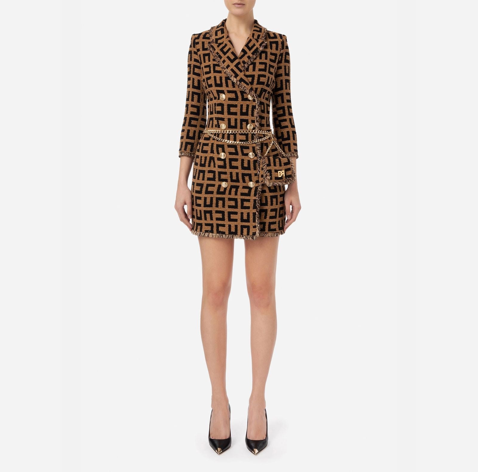 Coat dress in jacquard tweed | LAST PIECE: 40