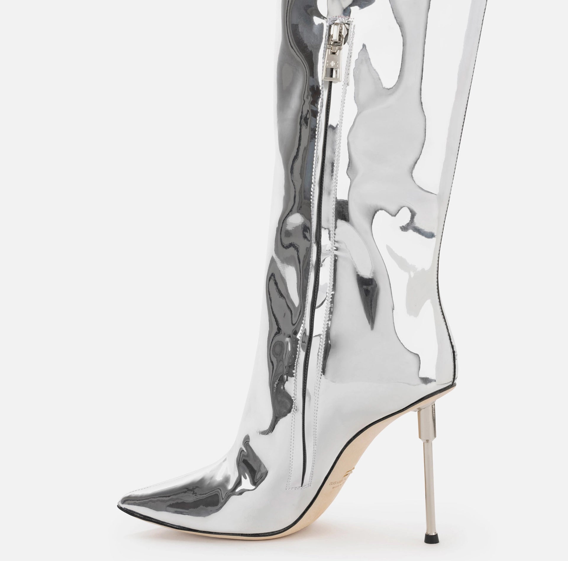 Over-the-knee boots in reflective fabric | LAST PIECE: 37/38/39