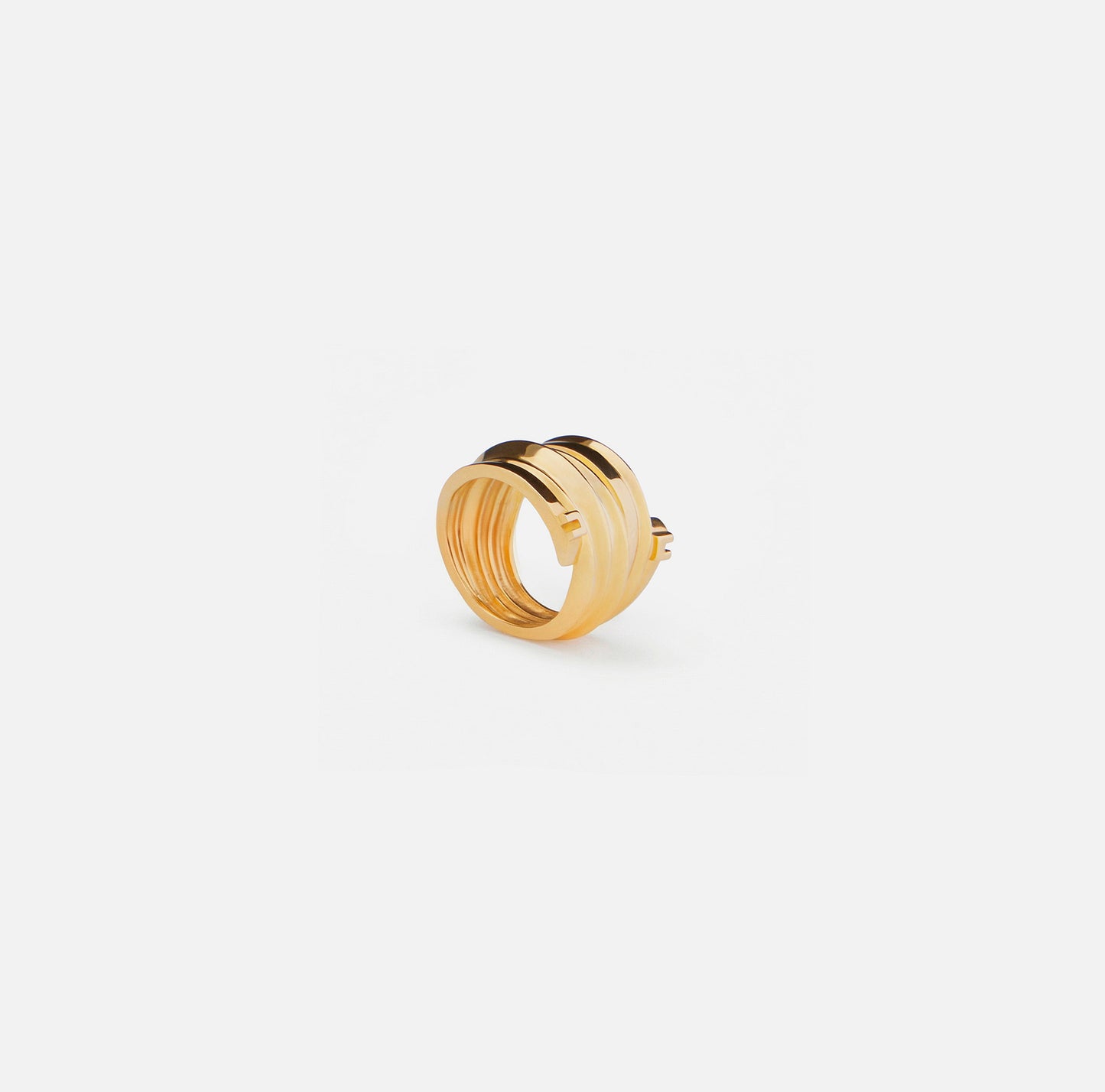 Golden metal ring