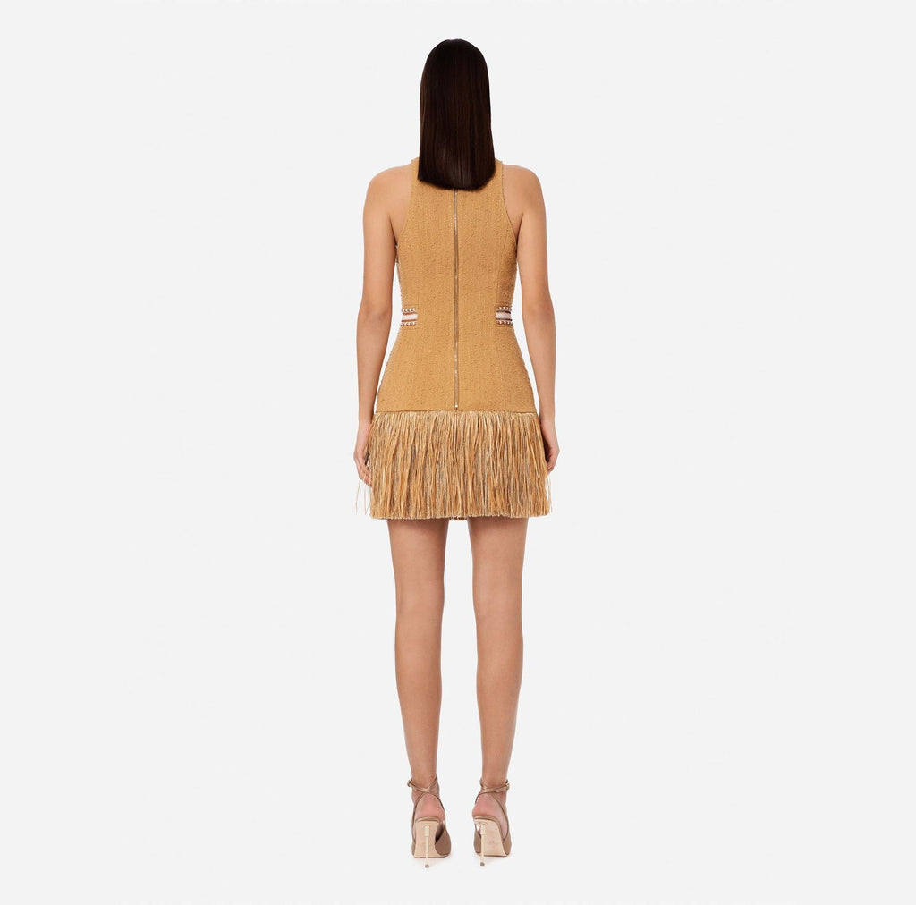 Embroidered tweed mini dress | LAST PIECE: 40/42/44