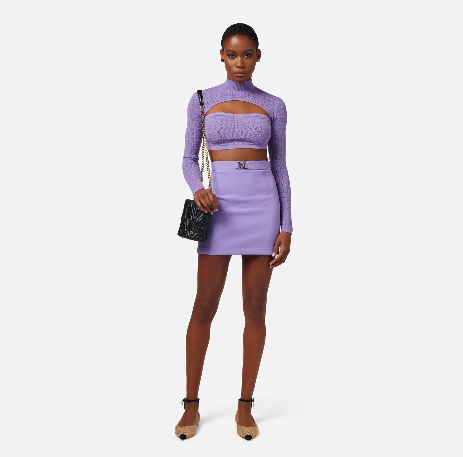Miniskirt in stretch crêpe | LAST PIECE: 40/44