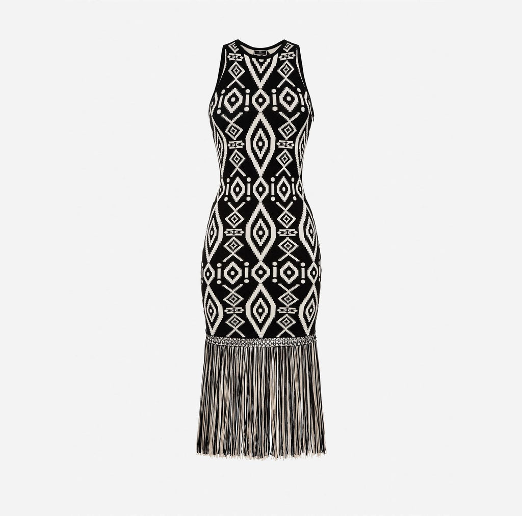Rhombus print midi dress | LAST PIECE: 40/42