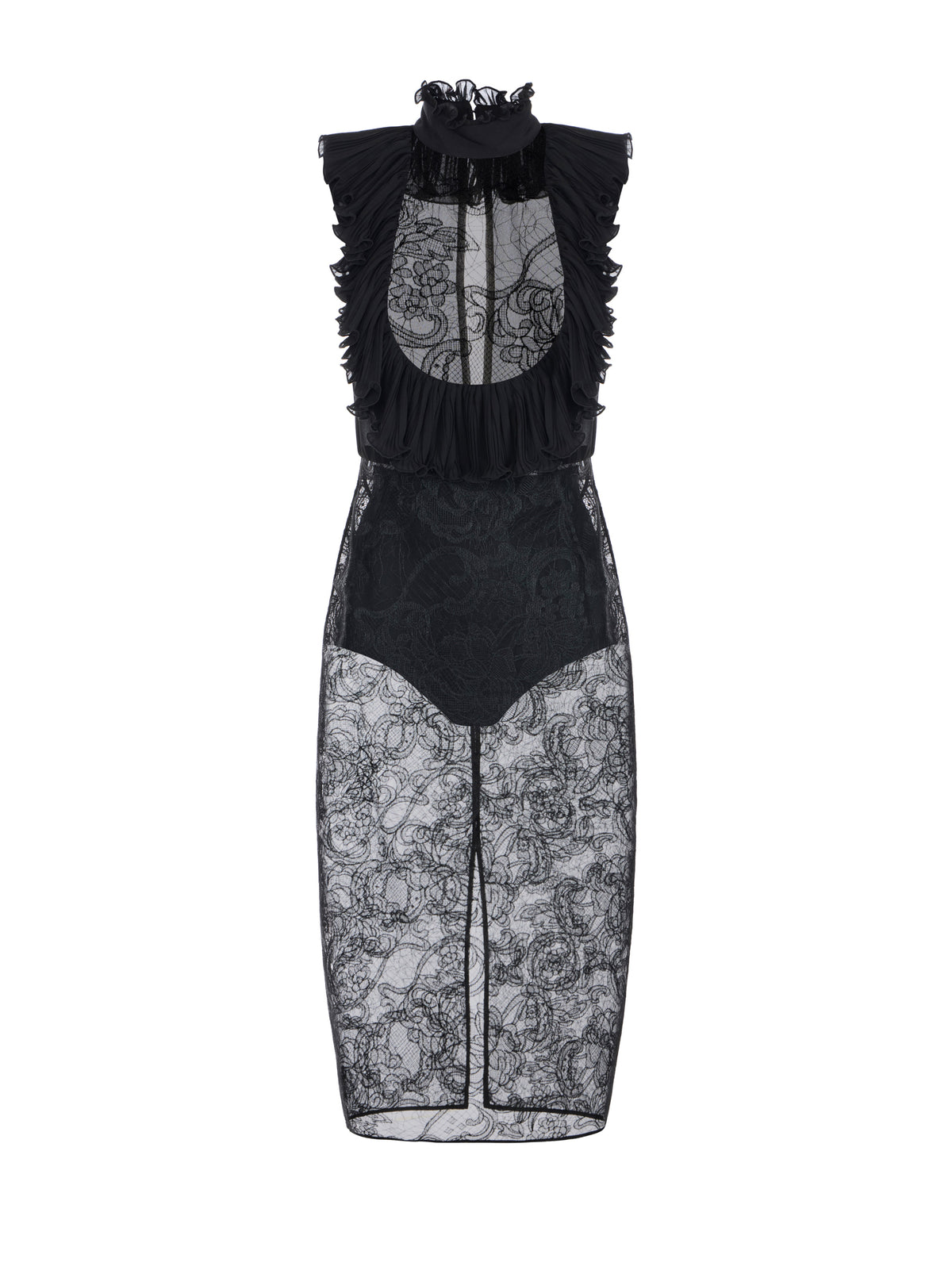 Georgette and lace dress