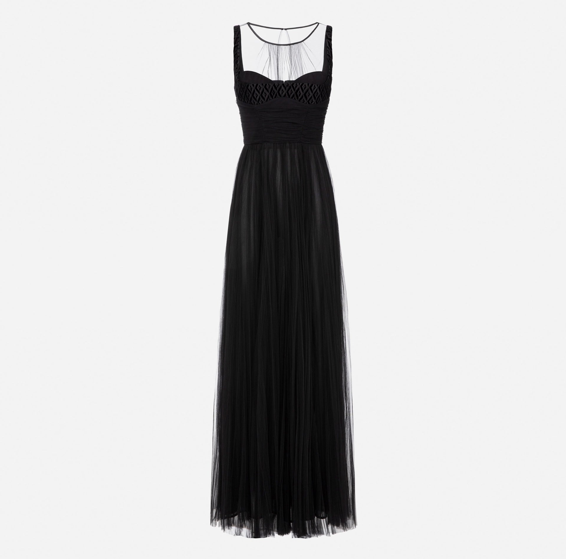 Red Carpet dress in pleated tulle fabric | LAST PIECE: 40/42