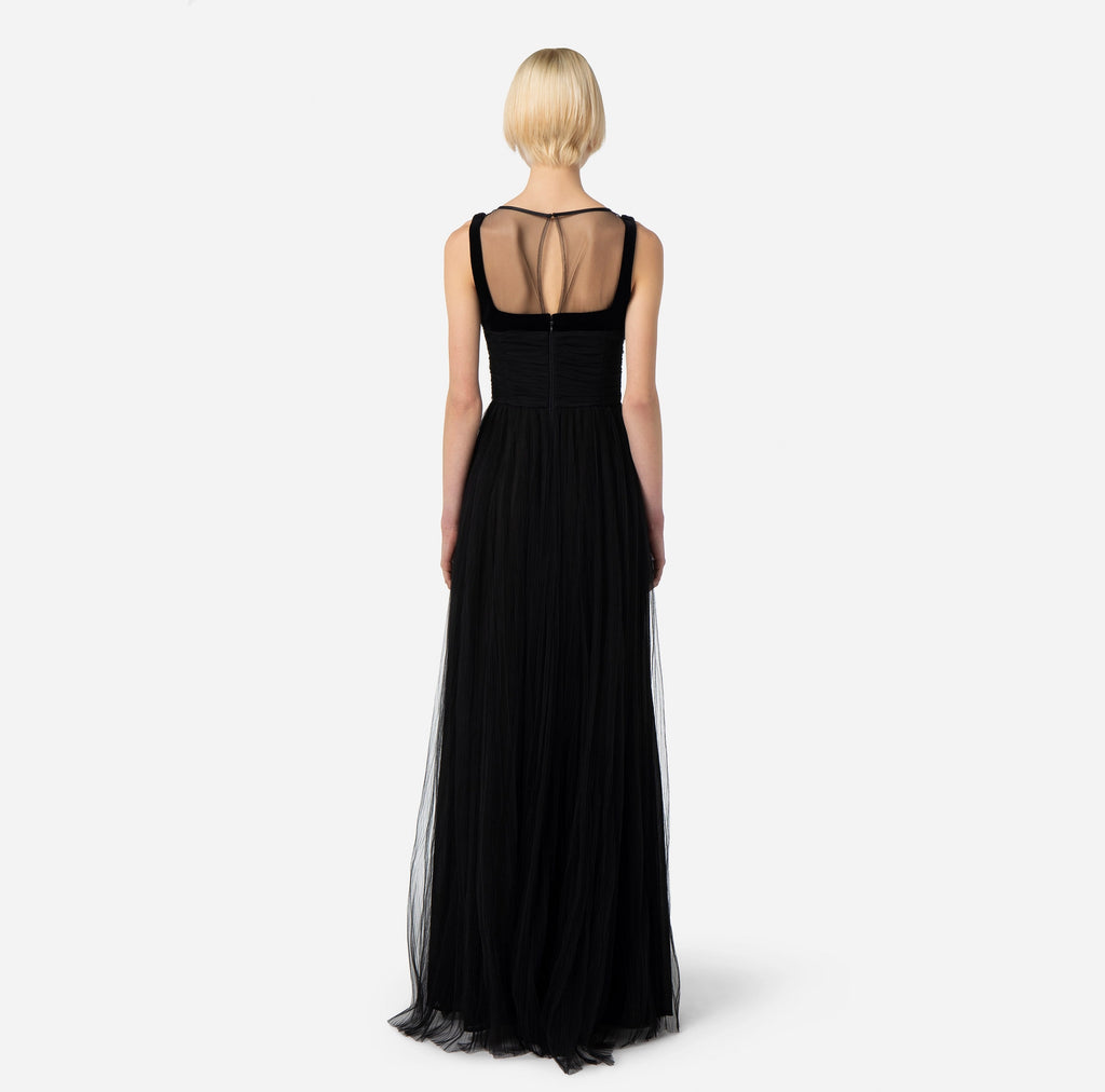 Red Carpet dress in pleated tulle fabric | LAST PIECE: 40/42