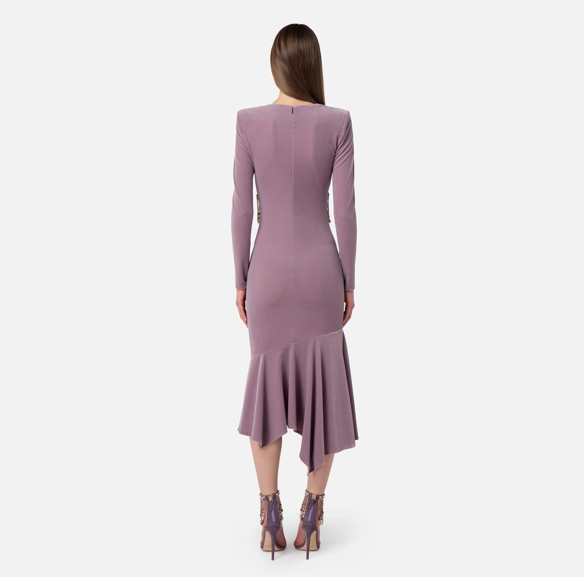 Velvet midi dress with beads | LAST PIECE: 40/42