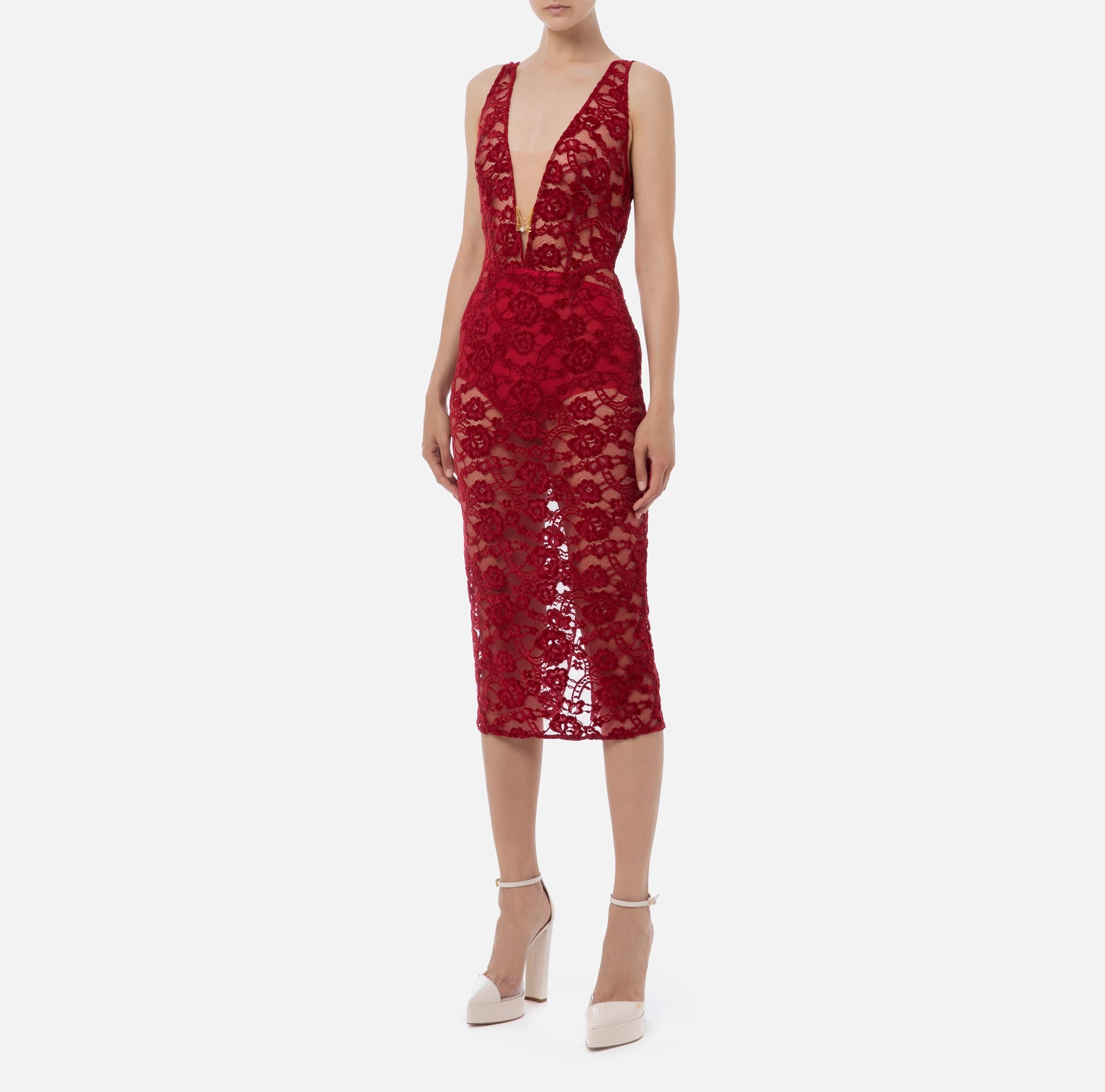 Velvet lace midi dress LAST PIECE: 44