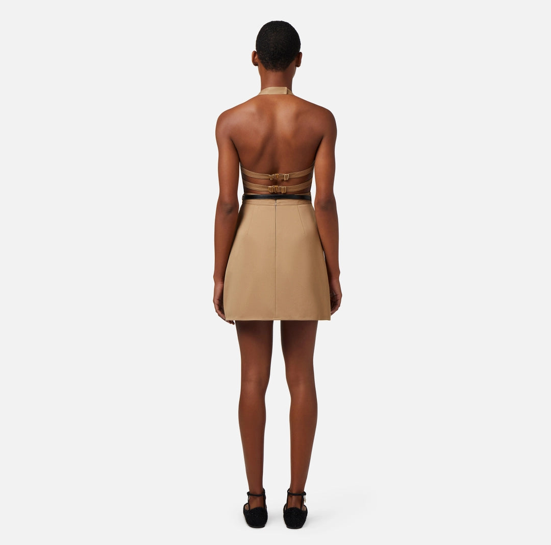 Cotton utility mini-dress