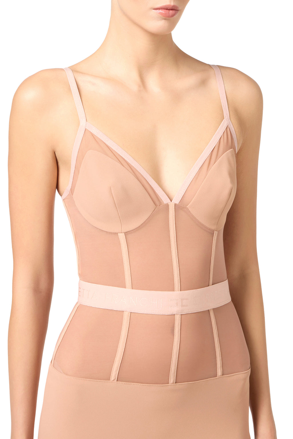 Sheath dress in crêpe and tulle fabrics | LAST PIECE: 40