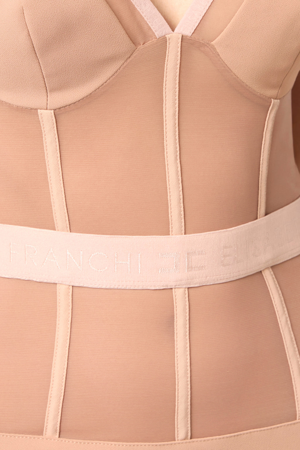 Sheath dress in crêpe and tulle fabrics | LAST PIECE: 40