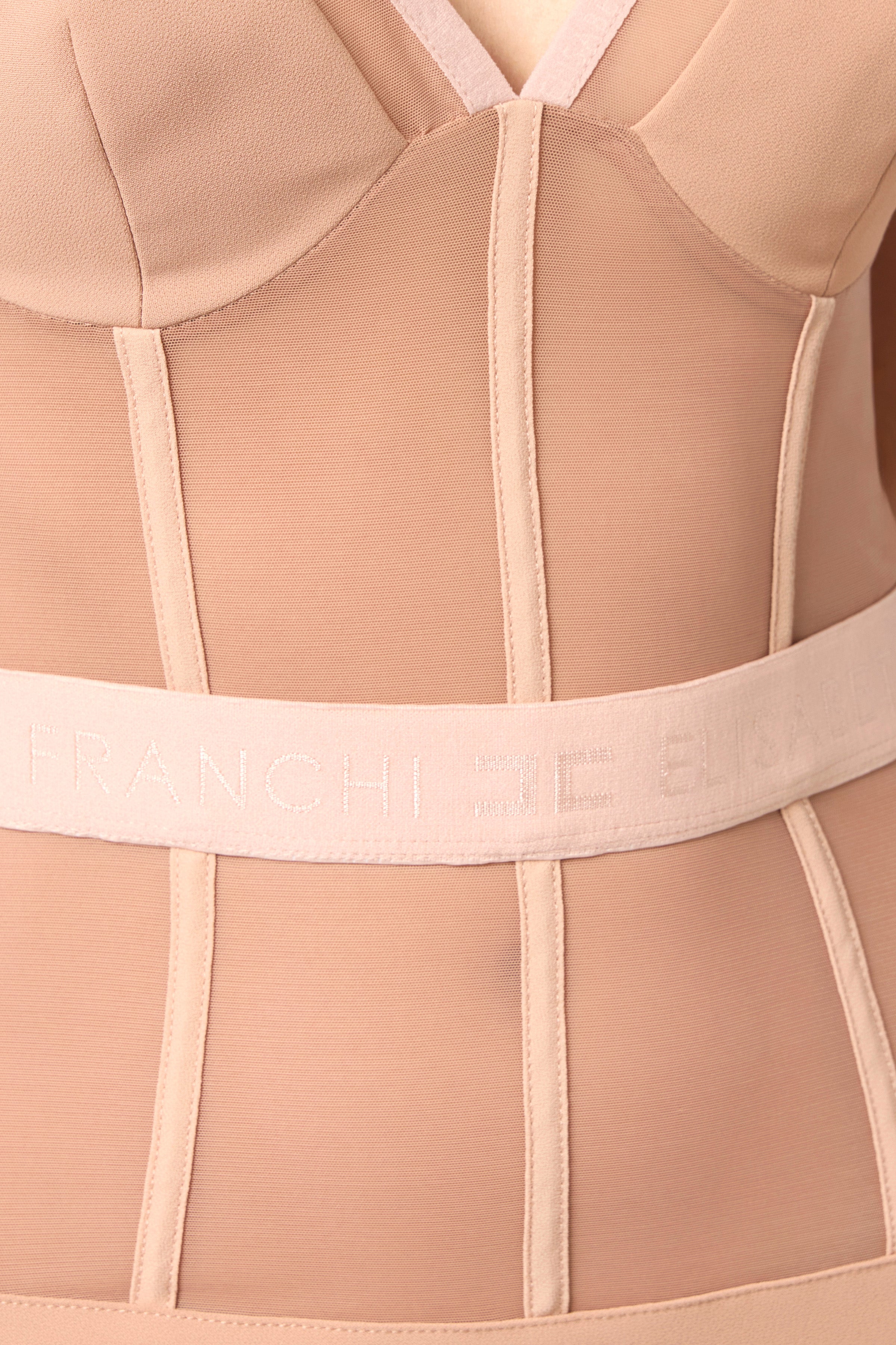 Sheath dress in crêpe and tulle fabrics | LAST PIECE: 40