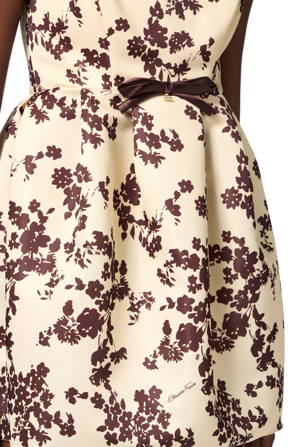 Doll dress in printed duchess satin | LAST PIECE: 40