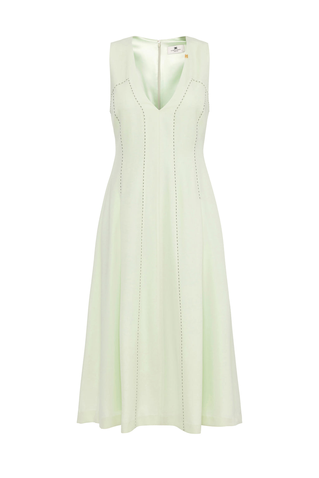 Cool wool dress with contrasting topstitching | LAST PIECE: 40/42/44