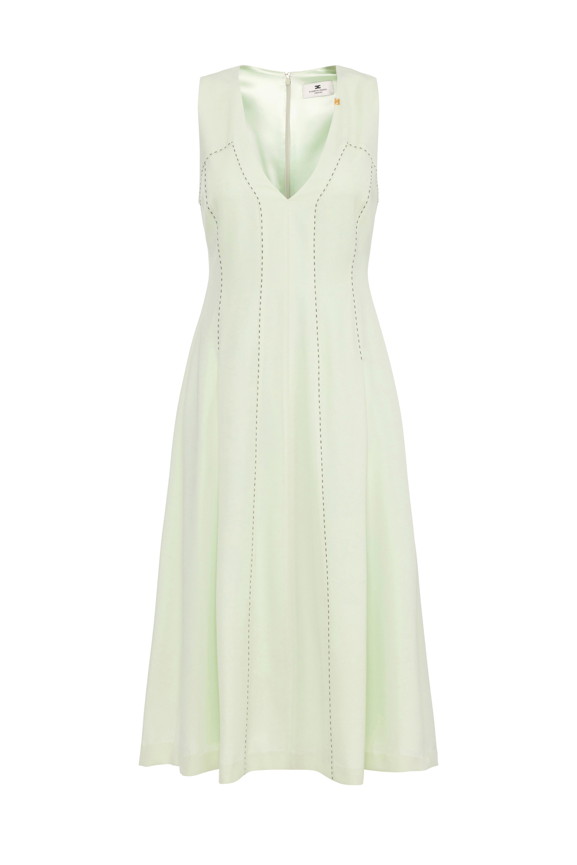 Cool wool dress with contrasting topstitching | LAST PIECE: 40/42/44