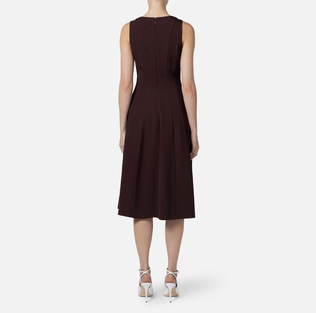 Cool wool dress with contrasting topstitching