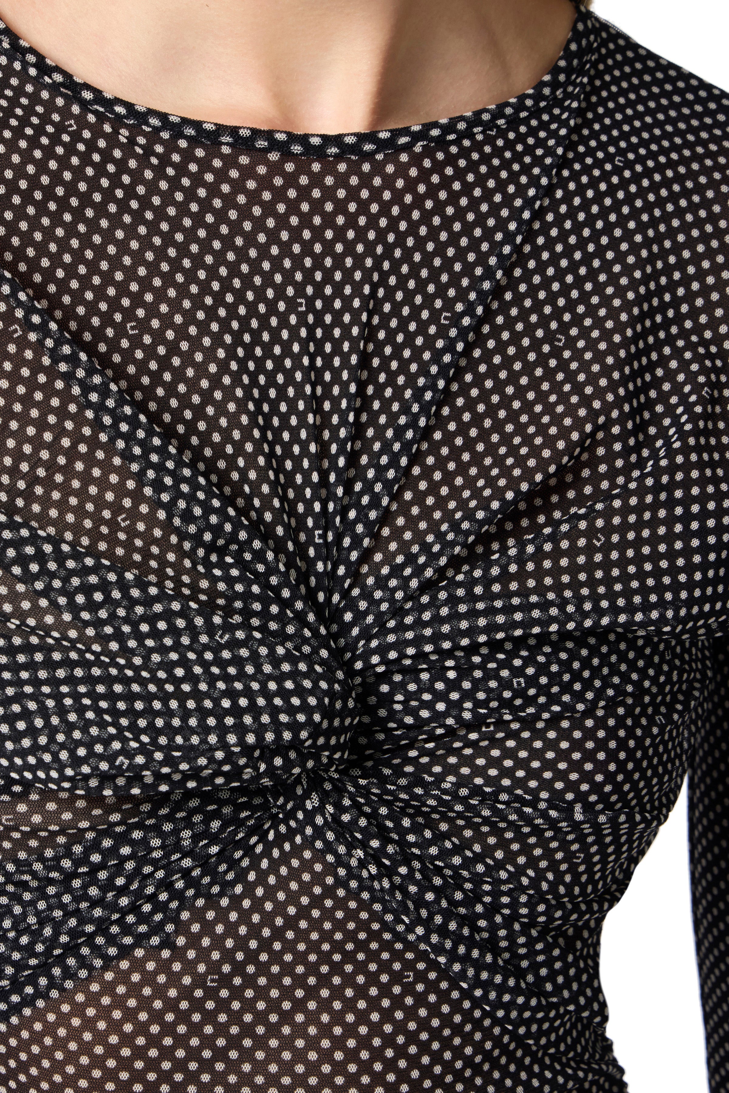 Dress in tulle fabric with polka dot print | LAST PIECE: 40