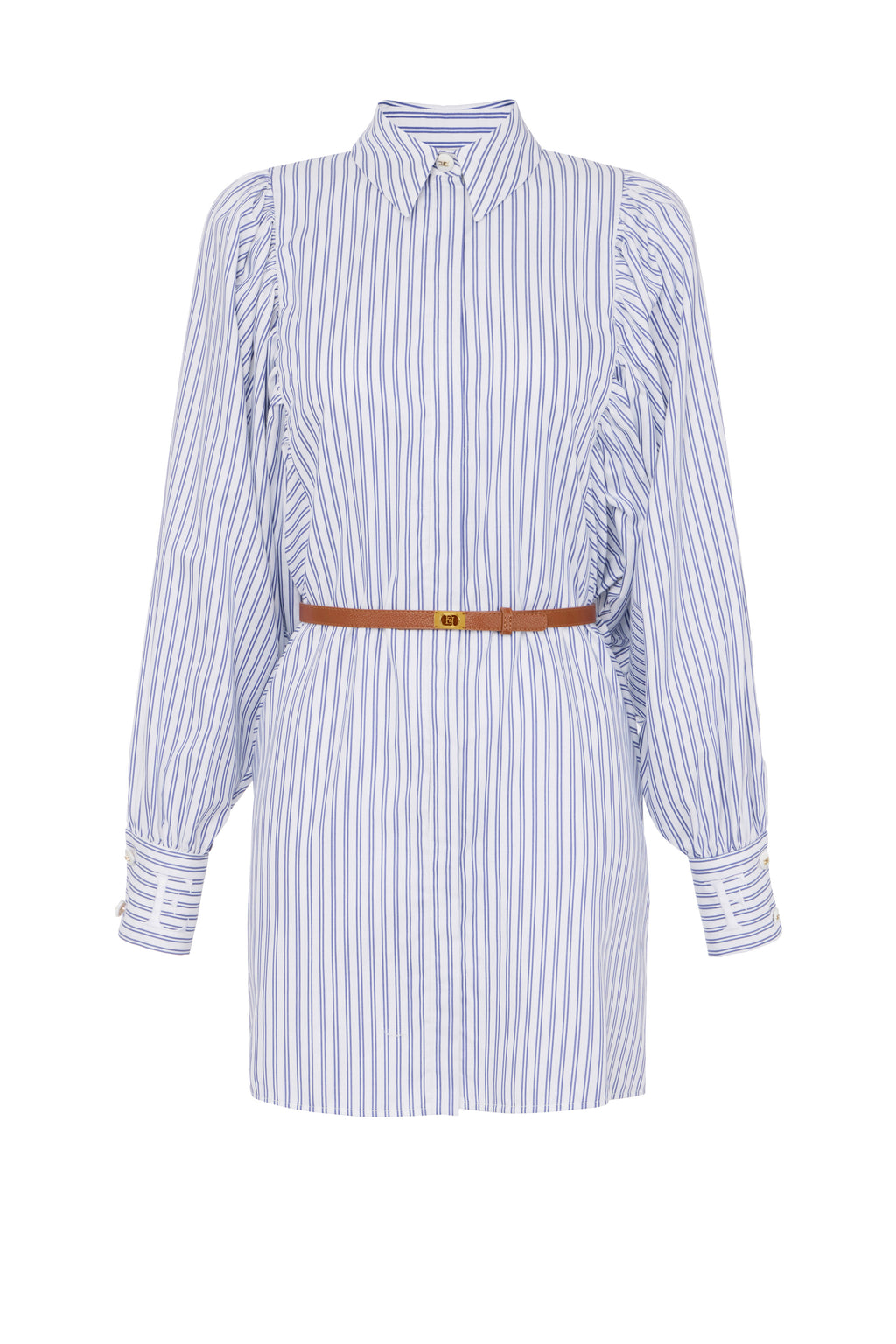 Cotton poplin dress with belt | LAST PIECE: 40