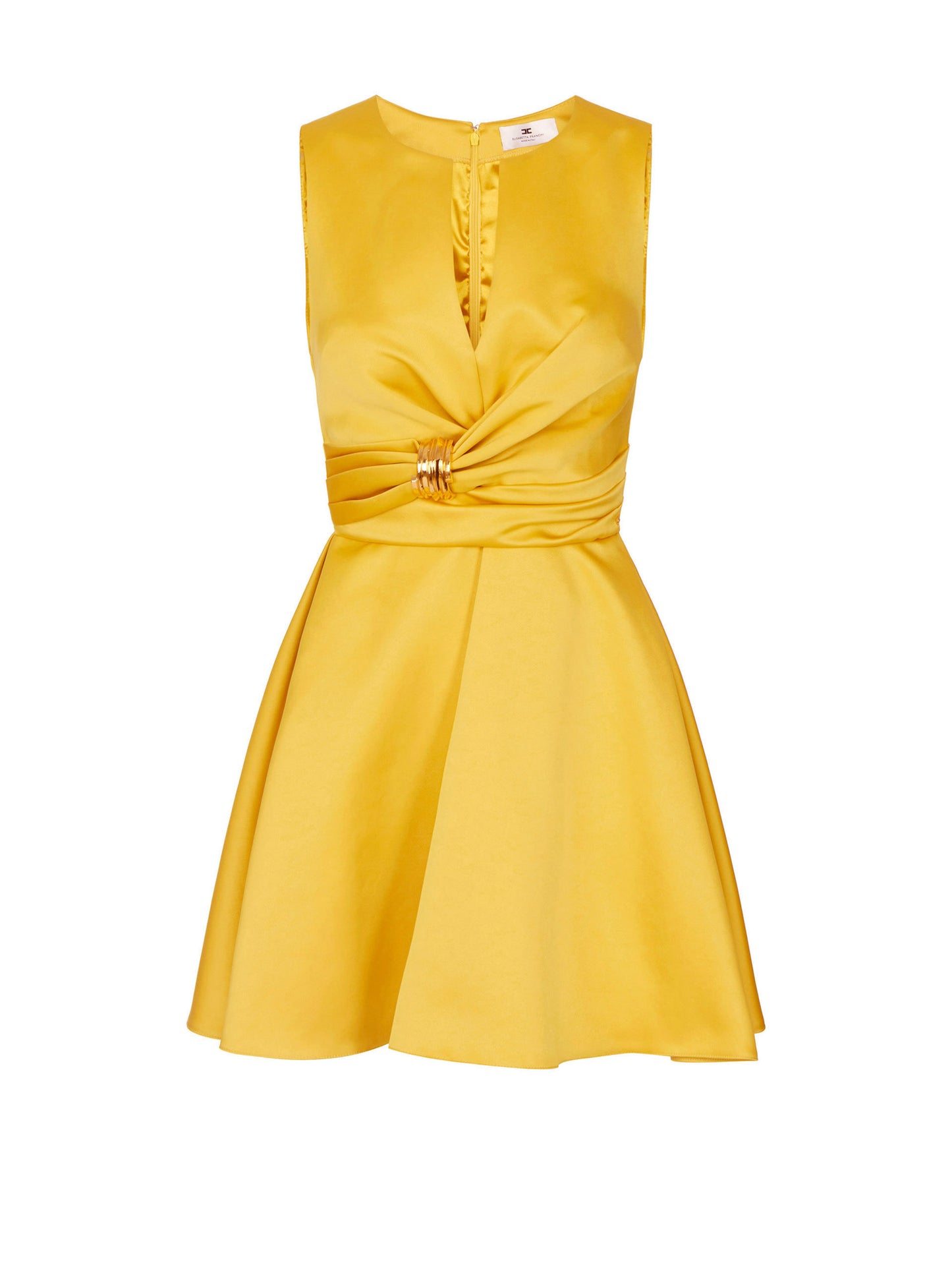 Duchess satin dress with jewel detail