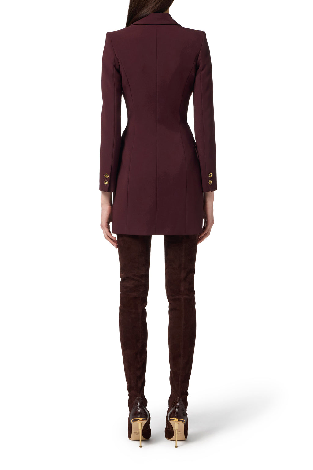 Dress in lightweight crêpe fabric with jewel chain