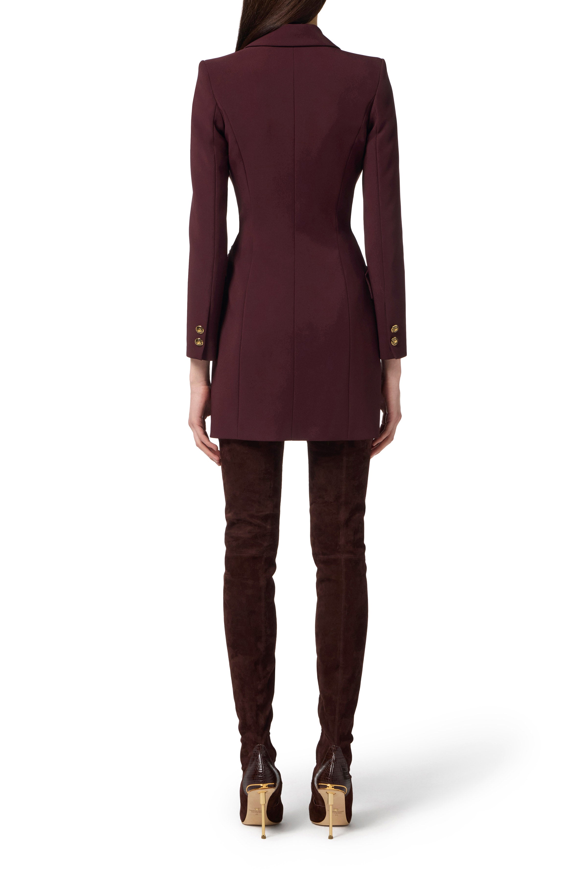 Dress in lightweight crêpe fabric with jewel chain
